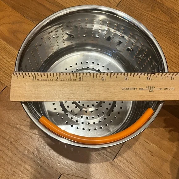 Ekovana Stainless Steel steam tray basket/Colander with Orange Handle - Picture 5 of 8